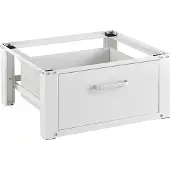 En.casa Waschmaschinen-Untergestell mit Schublade 63x54x31cm Weiß