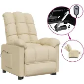 Syfax Relaxsessel Elektrisch Creme Stoff