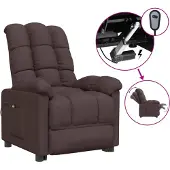 Syfax Relaxsessel Elektrisch Dunkelbraun Stoff
