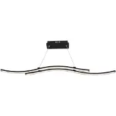 Näve Pendelleuchte - LED Pendelleuchte "ONDA" L: 96cm, Hängelampe im Modern Style, ausMetall und Kunststoff in schwarz, 110 cm hoch, Maße 96 x 8,5 cm, Inkl. LED