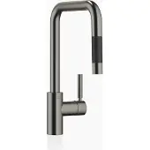 Dornbracht META SQUARE Einhebelmischer mit Pull-Down-Brause, Ausladung 200mm, 33870861-99, Farbe: Dark Platinum matt