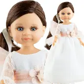 Paola Reina Puppe Cleo 32 cm Vinyl mit Karamellduft im Braut- oder Kommunionkleid