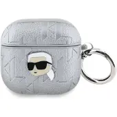 Karl Lagerfeld Monogram Karl Head Hülle für AirPods 4 Silber
