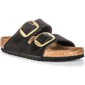 Birkenstock Arizona Big Buckle Damen Nubukleder Sandalen in Schwarz – 4.5 UK - 37 EU - 6/6.5 US / Black