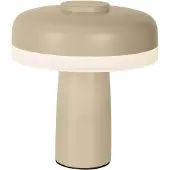Näve LED-Akku-Tischlampe Pilu, beige Höhe 16,5 cm Metall Touchdim