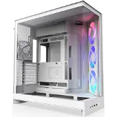NZXT H9 Flow RGB, Midi Tower, PC, Weiß, ATX, EATX, micro ATX, Mini-ITX, Netz, SGCC, Gehärtetes Glas, 16,5 cm