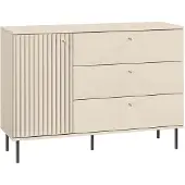 Selsey CALETTO - Sideboard mit 3 Schubladen, Beige, 120 cm