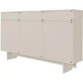 Selsey WUWU - Sideboard 3-türig mit 3 Schubladen Greige 150 cm