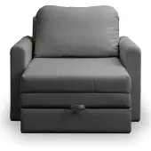 Selsey DEJANO - Schlafsessel - Dunkelgrau - 75x196 cm