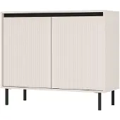 Selsey Osaka - Sideboard 2-türig mit geriffelten Fronten, Sandbeige, 100 cm