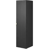 Selsey Moonir - Kleiderschrank 1-türig mit Regalen, 50 cm, schwarz