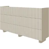 Selsey Fiorra - Kommode mit sechs Schubladen, Greige, 147 cm