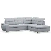 Selsey Jamaal - Ecksofa mit Schlaffunktion und Stauraum, rechtsseitig, hellgrau