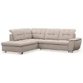 Selsey Jamaal - Ecksofa mit Schlaffunktion und Stauraum, linksseitig, beige