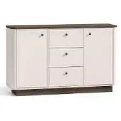 Selsey Vilavio – Sideboard 2-türig, 3 Schubladen, Kaschmir/Eicheoptik Dunkel, 138 cm