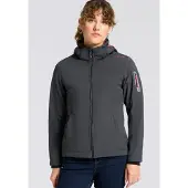 CMP Softshelljacke "WOMAN JACKET DET HOOD" mit Kapuze mit Kapuze, wind- und wasserabweisend