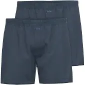 Ammann Boxershorts "2er Pack Boxer Short Day Modern", Herren, Gr. 6, blau (nightblau), Obermaterial: 100% Baumwolle CO., Unterhosen Boxershorts