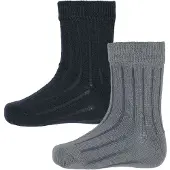 Minymo Ankle Sock - rib (2-pack) sleet (150) 31\\34