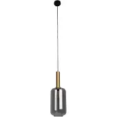 Näve Pendelleuchten - Pendelleuchte "FUMO" Ø: 22cm, Hängelampe im Retro Style, aus Metall und Glas in schwarz, 150 cm hoch, Ø 22 cm, E27-Fassung