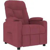 vidaXL Massagesessel Weinrot Stoff
