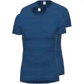 Ammann Unterhemd "2er Pack T-Shirt Unterhemd Day Classic", Herren, Gr. 5, N-Gr, blau (dunkelblau), Obermaterial: 75% Baumwolle CO. 25% Polyester PES., Unterhemden Unterhemd
