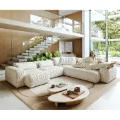 DELIFE Wohnlandschaft Freestyle Icon 360x290 cm Bouclé Soft Beige