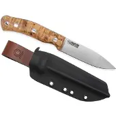 Casström No. 10 Swedish Forest Knife Flat 14118, 14C28N Stabilised Curly Birch Kydex, Bushcraftmesser
