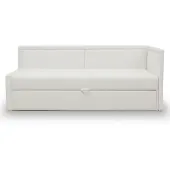 Selsey CAPRILI - Ausziehbares Jugendbett für zwei Personen, Creme