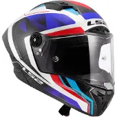 LS2 Integralhelm FF805 Thunder Carbon GP Aero M Blau / Rot Raute