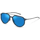 Porsche Design P8990 Herren-Sonnenbrille Vollrand Pilot Kunststoff-Gestell, blau