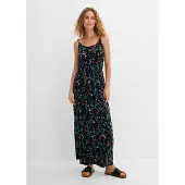 Bonprix Maxikleid regular fit, ohne Ärmel, aus Viskose und Elasthan, Maxikleid-Länge