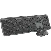 Logitech Signature Slim Combo MK950, Kabellos, RF Wireless + Bluetooth, Scherenschalter, QWERTY, Graphit, Maus enthalten