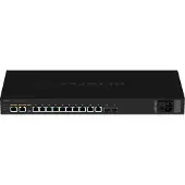 Netgear GSM4212PX, Managed, L2/L3, Gigabit Ethernet (10/100/1000), Power over Ethernet (PoE), Rack-Einbau, 1U