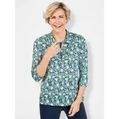 Witt Weiden Shirt in marine-zitrone-bedruckt | Gr.: 44