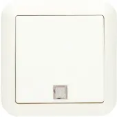 ELSO Wechsel-Kontrollschalter 10A CONTURA Steckklemme reinweiß 381624