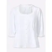 Sieh an! 3/4-Arm-Bluse in weiß | Gr.: 46