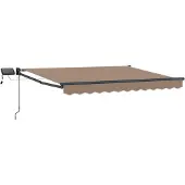 vidaXL Manuelle Gelenkarmmarkise mit LEDs Taupe
