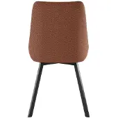 STONES Fox Indoor-Sessel mit rostfarbenem Mikrofaser-Sitz und -Rückenlehne, robustem Metallrahmen und modernem Design – Fox