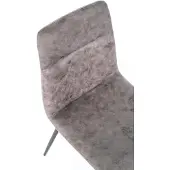 STONES Lea Stuhl mit Metallgestell und Sitzfläche aus vintagegrauem Kunstleder – modernes ergonomisches Design, 48,5 x 49 x 88 cm, für den Innenbereich