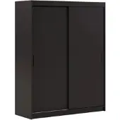 Masseno Schiebetürenschrank TELA 120/205/60cm 2-türig Schwarz