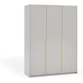 Masseno Drehtürenschrank AMARA 148/204/58cm 3-türig Kaschmir