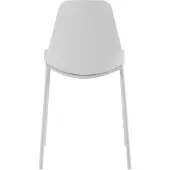 STONES Frida Stuhl, modernes Design aus Polypropylen mit Metallbeinen – ergonomischer Sitz für das Homeoffice – Farbe: Weiß