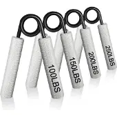 Markenlos Handtrainer Set - 4 Widerstandsniveaus - Silber