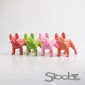 Merkloos Französische Bulldogge Plüschhund 16cm Spielzeug für Kinder