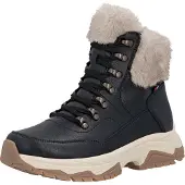 Rieker Damen Stiefelette mit Warmfutter & Reißverschluss | rutschfest W3971, Größe:38 EU, Farbe:Schwarz