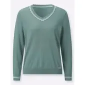 Casual Looks WITT WEIDEN V-Pullover in jade | Gr.: 44
