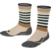 Falke Active Frog Kinder Socken, 27-30, Beige, Streifen, Wolle