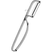 Küchenprofi Gemüseschäler, längs, Sparschäler aus rostfreiem Edelstahl mit extra scharfer Klinge und Aufhänger, Maße: 16,4 x 2,2 x 1 cm