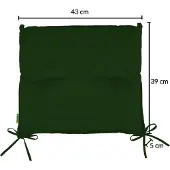 Detex Sitzkissen Stuhl 6er Set Wasserabweisend 47x42cm Befestigungsriemen Waschbar Reißfest Stuhlkissen Sitzauflage Sitzpolster Gartenstuhl Grün
