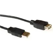 ACT SB2218, 0,5 m, USB A, USB A, USB 2.0, 0,48 Gbit/s, Schwarz